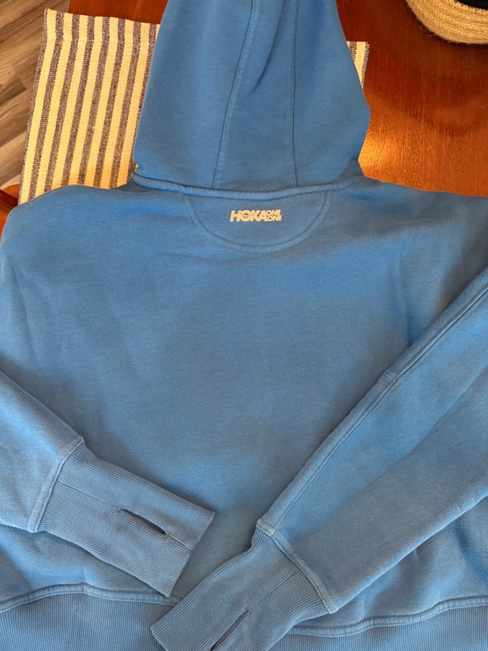 HOKA Women's size Large Hooded Pullover Sweatshirt - Blue - Picture 5 of 5
